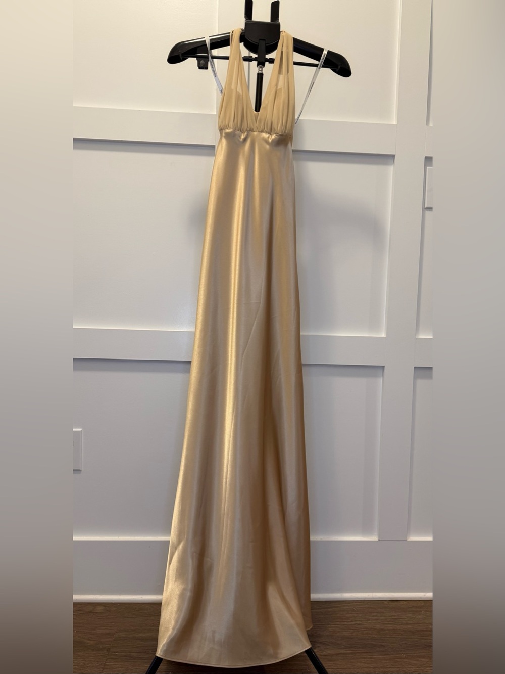 David's Bridal Champagne/Gold Formal Dress